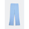 Pantalon Enorsia Pantalons en jersey textur&eacute; &agrave; c&ocirc;tes et fente lat&eacute;rale Bleu