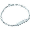 Bracelets Brillaxis Bracelet identit&eacute; plaque ajour&eacute;e coeur argent Blanc Grenoble