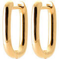 Boucles d'oreille sur Grenoble : Boucles oreilles Brillaxis Cr&eacute;oles ovales plaqu&eacute; or Jaune