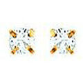 Boucles d'oreille sur Grenoble : Boucles oreilles Brillaxis Boucles d'oreilles oxydes de zirconium or jaune 9 carats