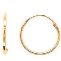 Boucles d'oreille sur Grenoble : Boucles oreilles Brillaxis Cr&eacute;oles or jaune 9 carats diam&egrave;tre 14mm Jaune