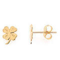 Boucles d'oreille sur Grenoble : Boucles oreilles Brillaxis Boucles d'oreilles tr&egrave;fle en or 9 carats Jaune