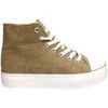 Baskets Vera Collection Baskets montantes plateformes avec lacets, en velours Taupe