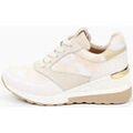 Baskets Vera Collection Baskets femmes basses compens&eacute;s &agrave; lacets, Beige imprim&eacute; Beige