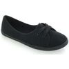Baskets Vera Collection Tennis femme basic en toile avec lacets, Noir