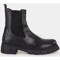 Bottines Vera Collection Bottines Chelsea femmes en Cuir noir souple, semelle &eacute;paisse Noir Grenoble