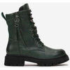 Bottines Vera Collection Boots motard &agrave; lacets, ranger avec semelle crant&eacute;e Kaki