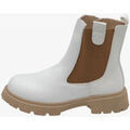 Bottines Vera Collection Bottines chelsea blanche plates, semelle crant&eacute;e Blanc Grenoble