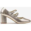 Chaussures escarpins Vera Collection Escarpin avec double brides, Dor&eacute; clair Dor&eacute;