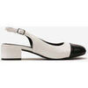 Chaussures escarpins Vera Collection Escarpins &agrave; bride arri&egrave;re, Noir blanc Blanc