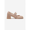 Chaussures escarpins Vera Collection Escarpin avec double brides bout carr&eacute;, Beige Beige