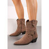 Bottines Vera Collection Santiags femmes avec boucle, Taupe