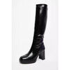 Bottes Vera Collection Bottes hautes &agrave; talons &eacute;pais et &agrave; Plateforme, Noir Noir