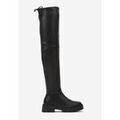 Bottes Vera Collection Bottes cuissardes &agrave; semelle crant&eacute;e Noir