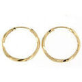 Boucles d'oreille sur Grenoble : Boucles oreilles Brillaxis Boucles d'oreilles cr&eacute;oles or 18 carats martel&eacute; Jaune