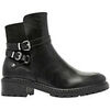 Bottines Vera Collection Bottines femmes plates avec brides et boucles, Noir