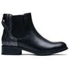 Bottines Vera Collection Bottines plates avec n?ud d&eacute;coratif, Noir Noir