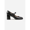 Chaussures escarpins Vera Collection Escarpin avec bride bout carr&eacute;, Noir Noir