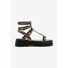 Sac Bandouliere Vera Collection Sandale femme plateforme spartiate avec clous, effet serpent
