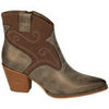 Bottines Vera Collection Bottine femme style Santiags effet m&eacute;tallis&eacute;, Kaki Vert