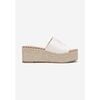 Espadrilles Vera Collection Mules compens&eacute;es &agrave; bride large, Gris clair multicolor