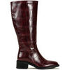 Bottes Vera Collection Bottes &agrave; petit talon en similicuir effet croco, bordeaux Bordeaux