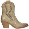 Bottines Vera Collection Bottines Santiags &agrave; strass avec motif &eacute;clair, Taupe Beige