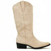 Boots Vera Collection Bottes Santiags su&eacute;dine style Cowboy, Beige Beige