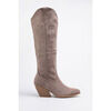 Bottes Vera Collection Botte Santiags su&eacute;dine style Cowboy, Taupe Beige