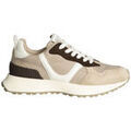 Baskets basses Vera Collection Basket running &agrave; lacets semelle crant&eacute;e, Taupe Beige Grenoble