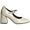 Chaussures escarpins Vera Collection Escarpin avec bride bout carr&eacute; talon bloc, Nude Beige
