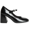 Chaussures escarpins Vera Collection Escarpin avec bride bout carr&eacute; talon bloc, Noir Noir