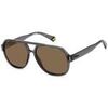 Lunettes de soleil Polaroid PLD 6193/S Lunettes de soleil, Gris/Marron, 57 mm