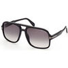 Lunettes de soleil Tom Ford FT0884 FALCONER-02 Lunettes de soleil, Noir/Fum&eacute;e, 60 mm Noir