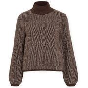 Pull Vila Noos Lory High Knit - Coffee Bean