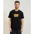 Tee-shirts sur Grenoble : T-shirt EAX T-shirt homme AX avec logo dor&eacute; Noir