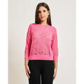 Pull Yes Zee Pull pour femme &agrave; motif perfor&eacute; Violet