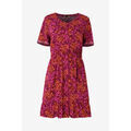 Robe courte Enorsia Robe col en V boutonn&eacute;e devant Rouge Grenoble