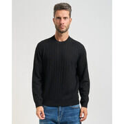Pull EAX Pull homme &agrave; motif ondul&eacute; Noir