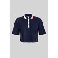 Polo Enorsia Chemise polo &agrave; col rabattu avec double passementerie Bleu
