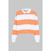 Polo Enorsia Polo ray&eacute; &agrave; ourlet brut et coupe crop YD Orange