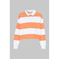 Polo Enorsia Polo ray&eacute; &agrave; ourlet brut et coupe crop YD Orange