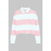Polo Enorsia Polo ray&eacute; &agrave; ourlet brut et coupe crop YD Rose