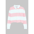 Polo Enorsia Polo ray&eacute; &agrave; ourlet brut et coupe crop YD Rose