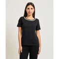 Tee-shirts sur Grenoble : T-shirt Yes Zee T-shirt femme avec cha&icirc;ne Noir