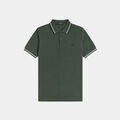 Polos sur Grenoble : Polo Fred Perry Chemise &agrave; double bouts - crtgrn snwt nvy Vert