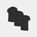 T-shirt Lyle & Scott T-shirt uni - noir de jais 3 packs