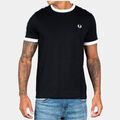T-shirt Fred Perry T-shirt &agrave; bandes - noir Noir