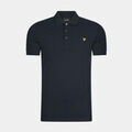 Polos sur Grenoble : Polo Lyle & Scott Polo uni - marine fonc&eacute;e Bleu