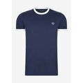 Tee-shirts sur Grenoble : T-shirt Fred Perry T-shirt &agrave; rayures - bleu carbone Bleu